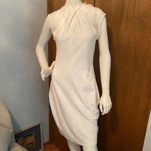 Sheer Paneled Jersey Dress